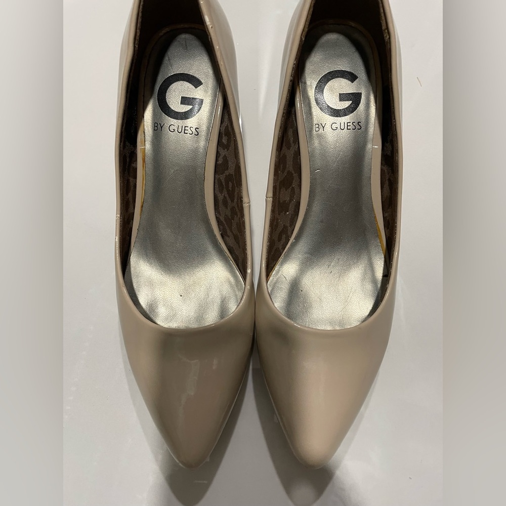 Tan colored Guess pumps